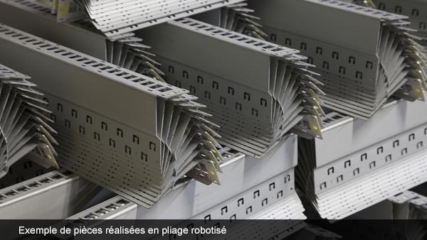 Pièces réalisées en pliage robotisé