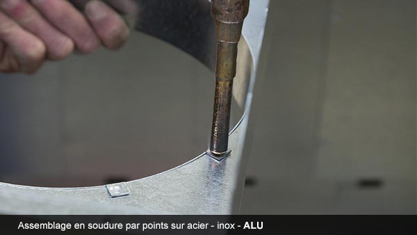 Assemblage en soudure par points sur acier - inox - alu