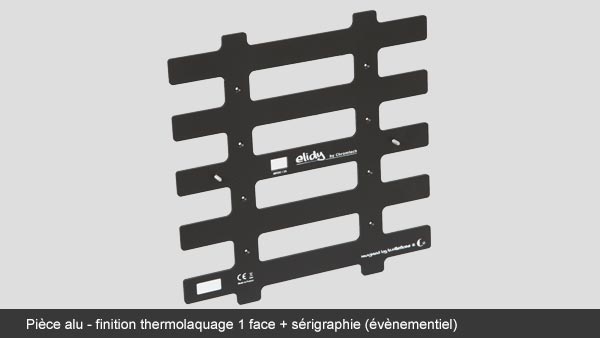 Piece en alu finition thermolaquage